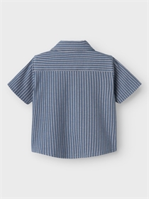 NAME IT Kortærmet Baby Skjorte Helmar Blue Mirage